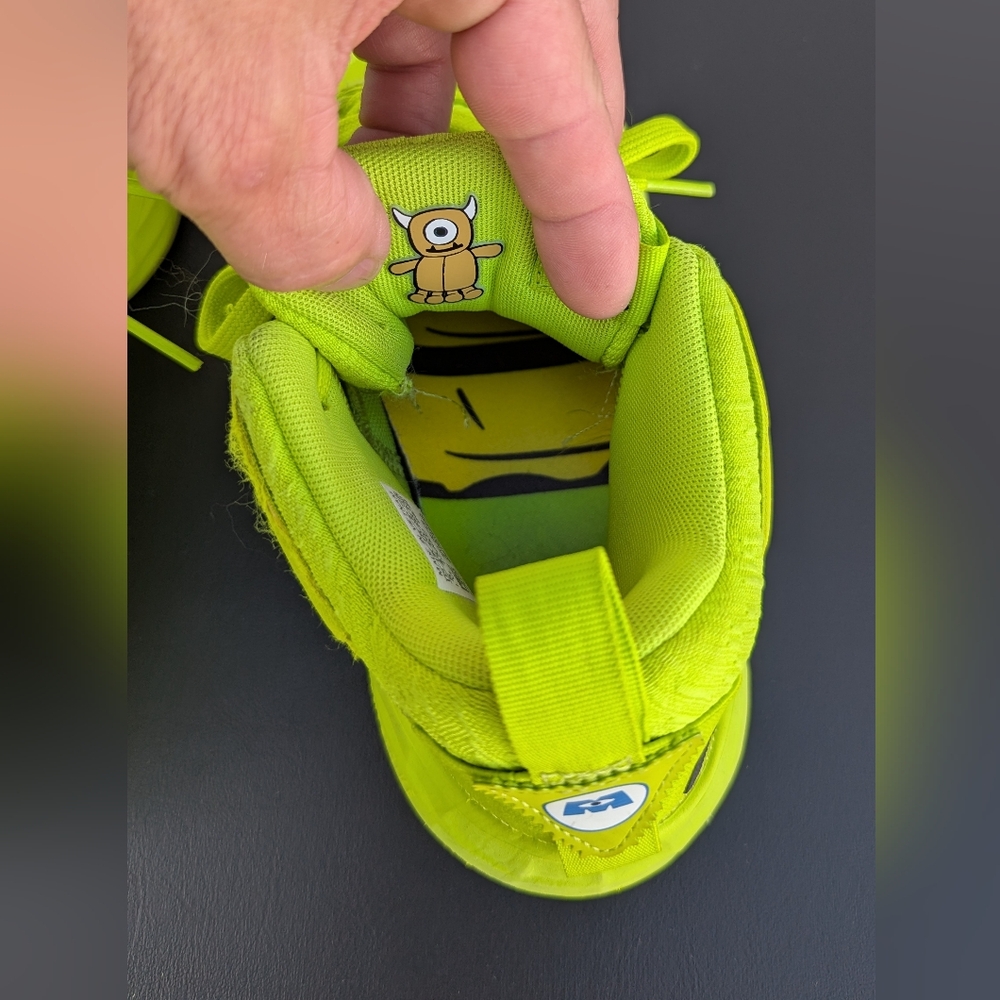 Adidas Monsters Inc. Kids Neon Green Sneakers - Picture 5 of 6